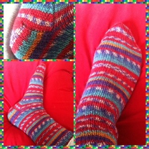 The latest pair of socks. For my feet.